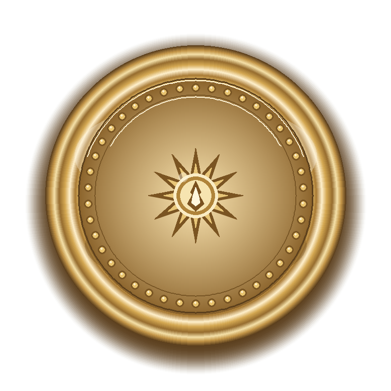 Goldenes Siegel als Platzhalter